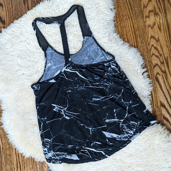 Black Marble Print Tank Top - Picture 2 of 2
